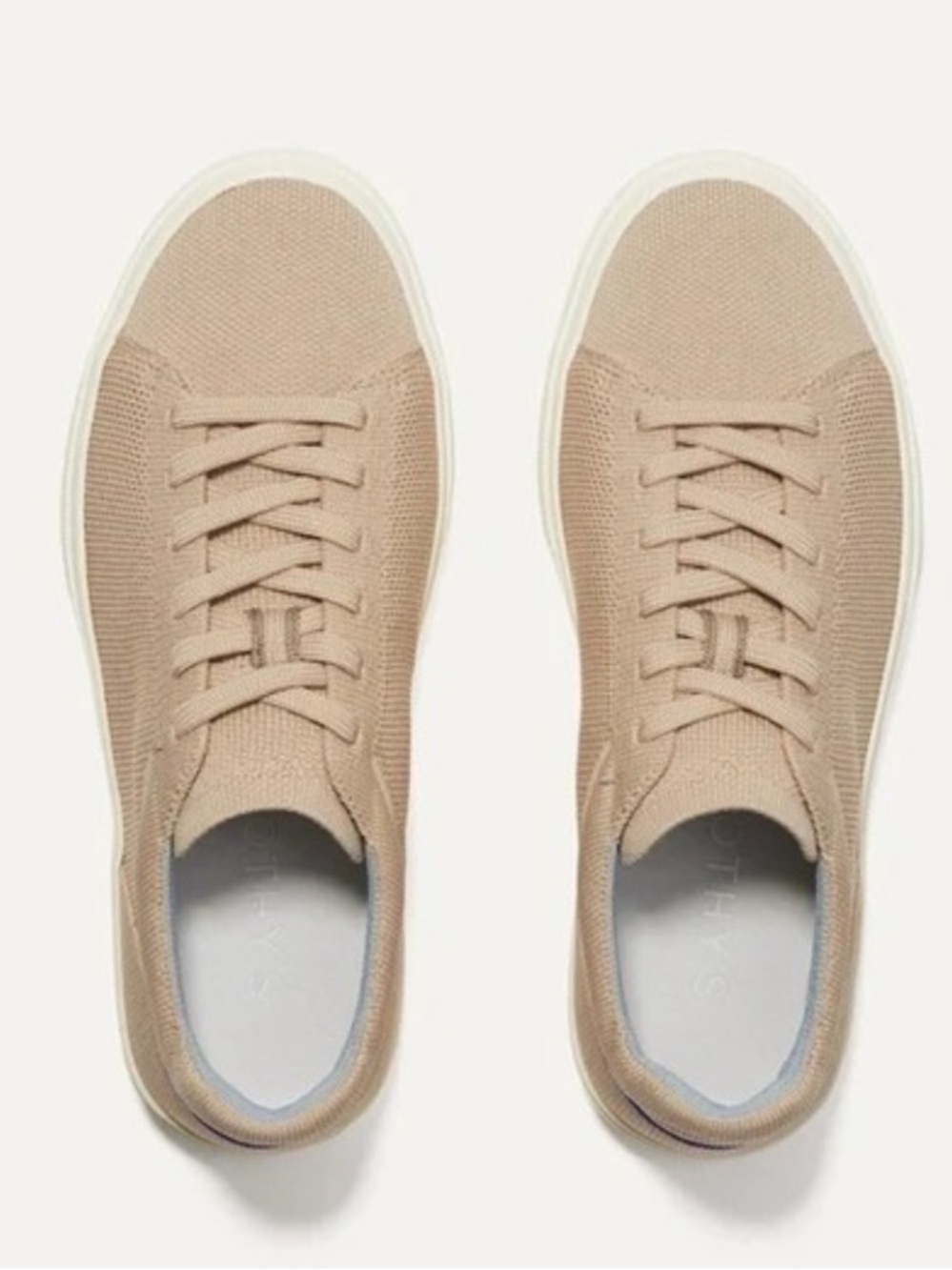 Rothy’s RS02 City Tan Wheat Flexible Knit Low Top Washable Unisex Sneakers Sz 11